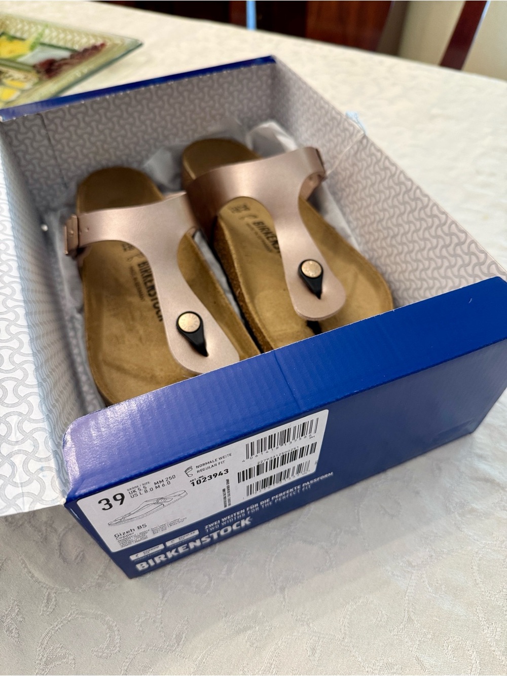 Birkenstock Gizeh Sandal – Birko-Flor Copper – Women’s, EU 39, US 8, Regular Fit - Picture 10 of 11